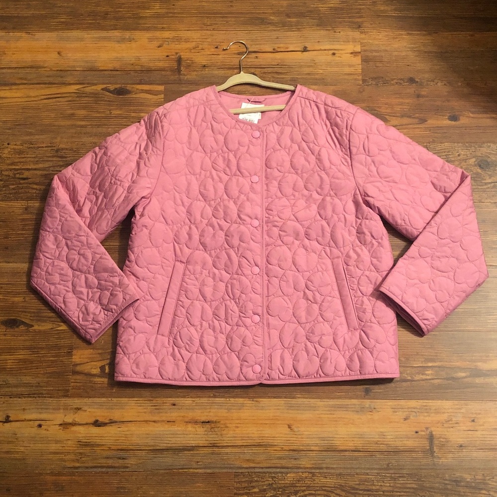 NWT J.Crew Factory Crewcuts Pink Heart Quilted Kids Jacket